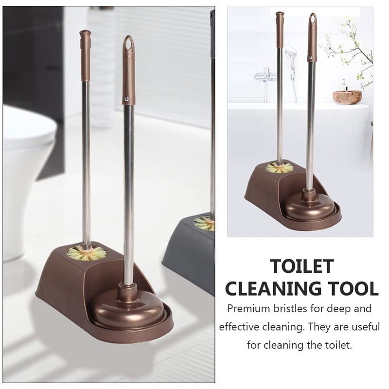 DOITOOL Toilet Plunger and Bowl Brush Combo for Bathroom Cleaning,