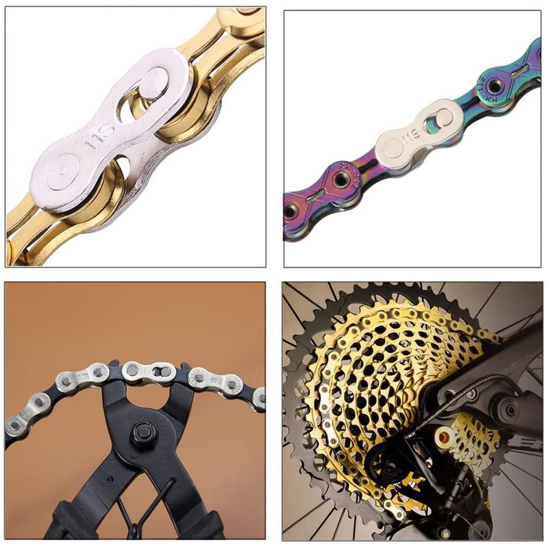 Hyamass 4 Pairs Bicycle Missing Link 10 Speed Chain Reusable