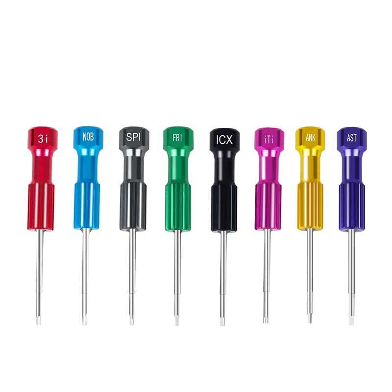 DenFactory 8PCS Lab Implant Screw Driver Kit Technician Tools Micro