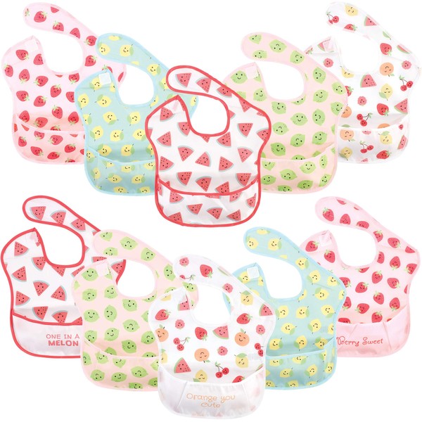 Hudson Baby Unisex Baby Waterproof Polyester Bibs