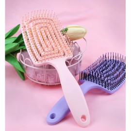 Anti Pull Hair Brush Detangling No Pull for Wet or Dry Hair for All Hair Types, Men, Women and Kids (Easy Clean)