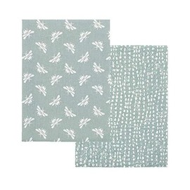 Walton & Co Moss Bee Tea Towel Set of 2