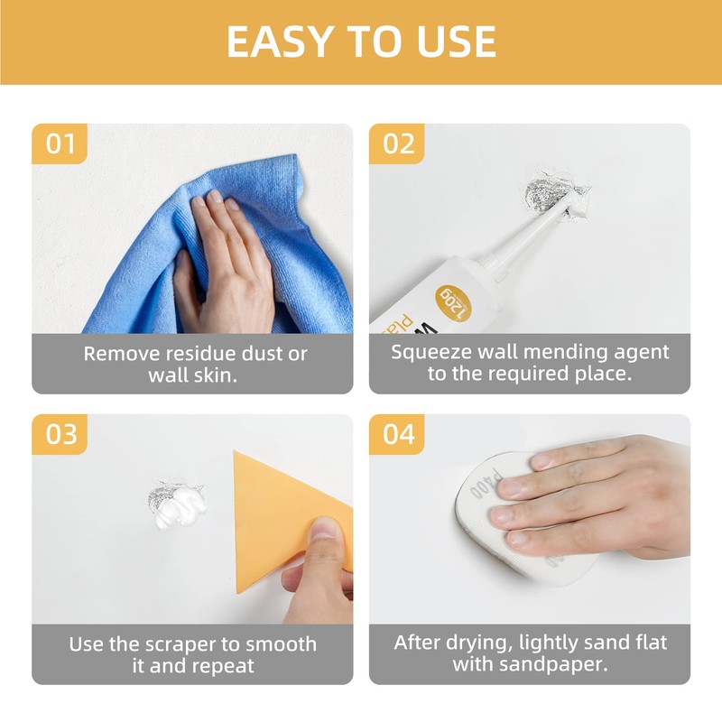 2pcs Drywall Repair Kit Hole Repair Patch Kits Wall Spackle