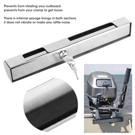 Outboard Motor Lock,Stainless Steel Hi-Security Outboard Motor Lock Heavy Duty Brass Lock Outboard Engine Lock with Key Fit for Most Outboards