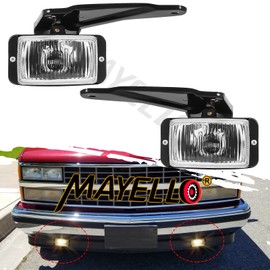 autofans Left & Right Fog Lights w/Bulbs For 1988 1989-2000 Chevy GMC C/K 1500 2500 3500