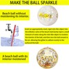 2pcs Rainbow Beach Balls, 16" Inflatable Glitter Confetti Large Beach