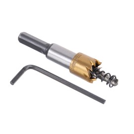 Kozelo Hole Saw - [15mm] HSS (High Speed Steel) 4341 Drill Bit Hole Cutter for Stainless Steel Aluminum Metal Wood Plastic Titanium Coated Triangle Shank 1 Piece