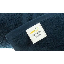 Textile Do Pack of 2 Large Jumbo Bath Sheets (75 x 150 cm-500 GSM) 100% Egyptian Cotton Super Soft Big Bath Sheet Towel Set Body Wrap (Blue, Cotton)