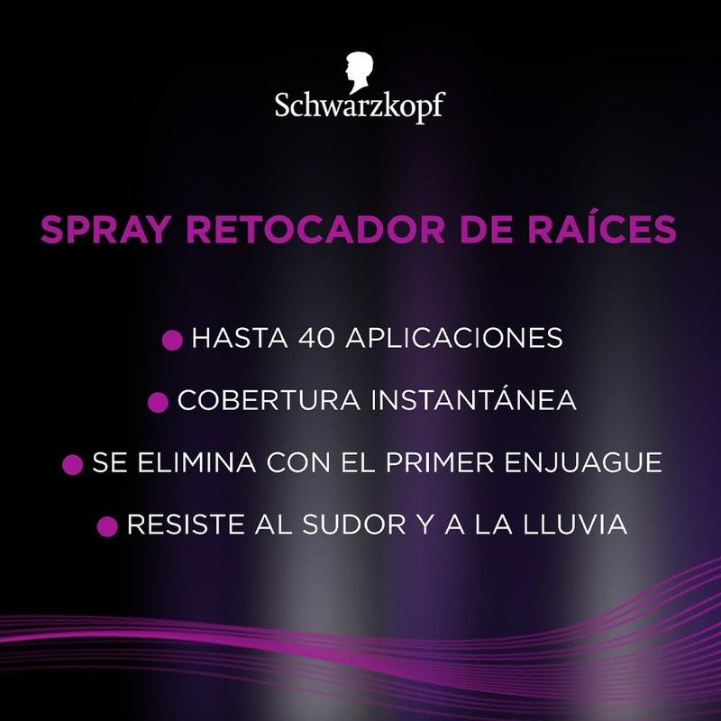 Schwarzkopf Retocador de raiz, negro, 120 Ml