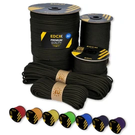 EdcX Paracord 4 mm, 35+ Solid Colours (15 m, 30 m, 50 m, 100 m, 300 m) | Ideal for Crafts, Camping, Outdoor | 100% Nylon Rope 4 mm | Tactical Cord 550 Type III (Army Green, 10 m)