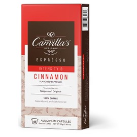 Camilla's Heritage Cinnamon Flavored Espresso 60 Flavored Espresso Pods