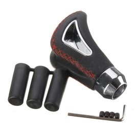 Gear Stick Knob Car Faux Leather Black Red Universal Sport Tuning