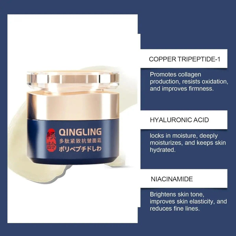Crema Facial Antiarrugas Polipeptídica 4pcs Pack Reafirmante