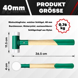40 mm Wood Handle Nylon Installation Hammer