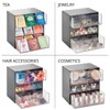 mDesign Plastic Tea Bag Caddy Box Storage Container Organizer Holder