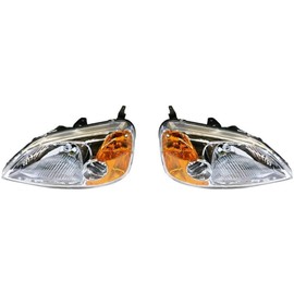 For 2001-2003 Honda Civic Headlight Driver and Passenger SideDOT Certified HO2518102 HO2519102 - Replaces 33151-S5P-A01, 33101-S5P-A01 ;for Coupe