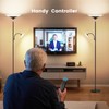 SIBRILLE Upgraded 2-in-1 Torchiere Floor Lamp, Dimmable Standing Lamp with