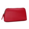 Women's Leather Cosmetic Bag - Medium Travel Makeup Pouch -