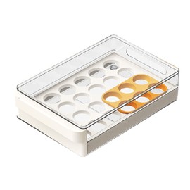 Egg Storage Box Drawer Design 48 Eggs Holder Plastic Refrigerator Organizer for Kitchen