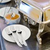 Aninhao 8 Piece Stainless Steel Serving Forks, 24cm Buffet Serving