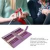 50Pcs Knitting Needles Purple Assorted Size Stainless Steel Ergonomic Metal