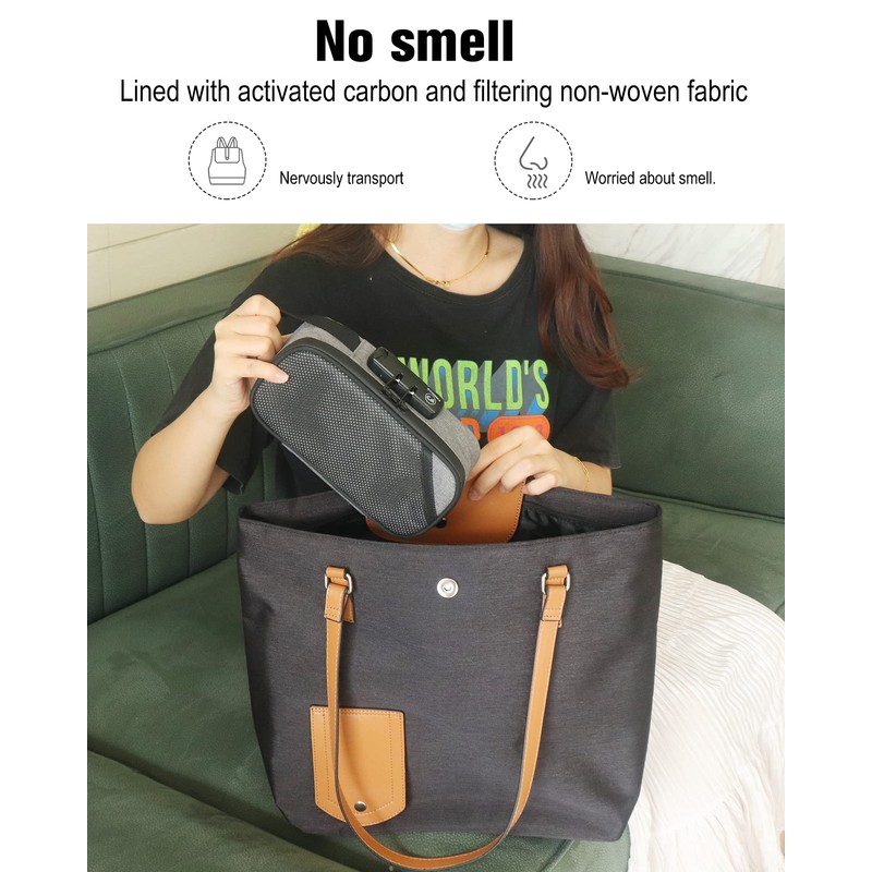 FIREDOG Smell Proof Case with Lock, Odor Proof Bag Containers