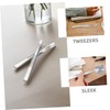 Gatuida 8pcs Stainless Steel Stamp Tweezers for Collecting Crafting Model
