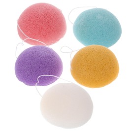 Baluue 5pcs Exfoliating Facial Sponges Gentle Cleaning Tools for Deep Cleansing Soft and Portable Face Scrubbers for Radiant Konjac Cleansing Pads