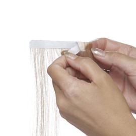 Sunset Pure Beaute' Ultra Premium Tape Hair Extensions - 18 Inches Body Wave Color #1