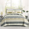 DUOHONG 100% Cotton Quilt Set King Size, King Quilt, Patchwork