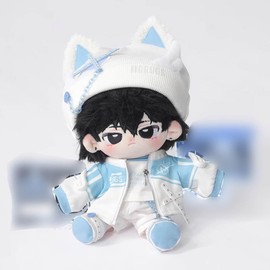 niannyyhouse 10cm 20cm Plush Doll Clothes Cat Ears Hat Coat T-Shirt Pants Backpack 8in Stuffed Doll Dressup (20cm)