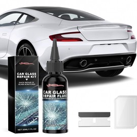 Windshield Crack Repair Kit [2025 Model - Repair Tool + Glass Film + 30ml] Glass Repair Kit for Car Windshield Repair Kit, Glass Chipping Repair Kit, Glass Chipping Repair Kit, Car Glass Chipping