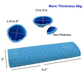 AISIBO Silicone Hot Handle Holder, Heat Resistant Potholder Rubber Pot Handle Cover for Cast Iron Skillets, Sleeve Grip, Frying Pans 6X2 Inches (2 Pack, Blue Orange)