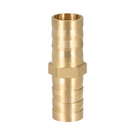 uxcell 12mm or 1/2" ID Brass Barb Splicer Fitting,Straight Barb Hose Fitting Air Gas Water Fuel
