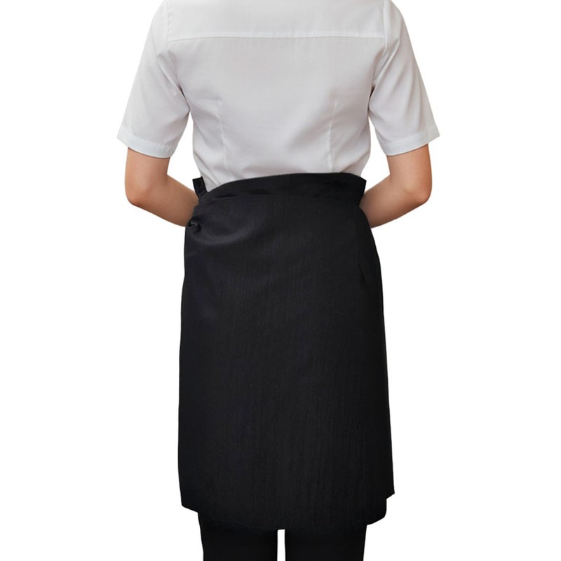 ARASAWA Garson Apron, Unisex, Black with Pockets, Simple for Home