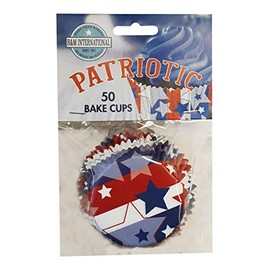 R&M International Patriotic Bake Cups, 50 count, Medium, Multicolored