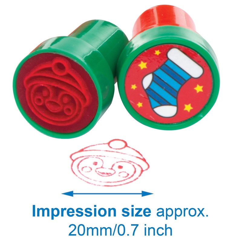 Baker Ross AT251 Christmas Self-Inking Stampers, Arts and Crafts for