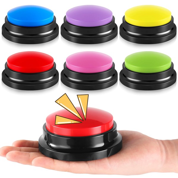 Ovveroche Ovveroche 6 Pieces Recordable Answer Buzzers Button Answer Buzzers
