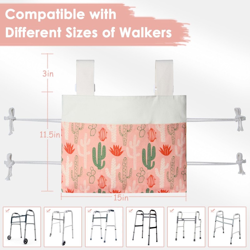 TOGETRUE Walker Bag, Handy Walker Basket with Water Cup Holder,