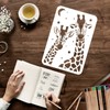 FINGERINSPIRE Giraffe Stencil 11.7x8.3 inch Two Giraffe Drawing Painting Stencils