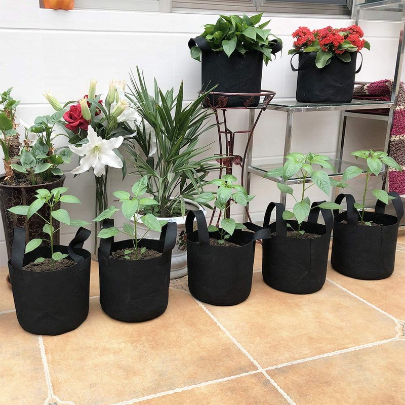 JERIA 12-Pack 20 Gallon, Vegetable/Flower/Plant Grow Bags, Aeration Fabric Pots