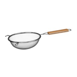 Premier Housewares Sieve with Wooden Handle, 16 cm - Stainless Steel