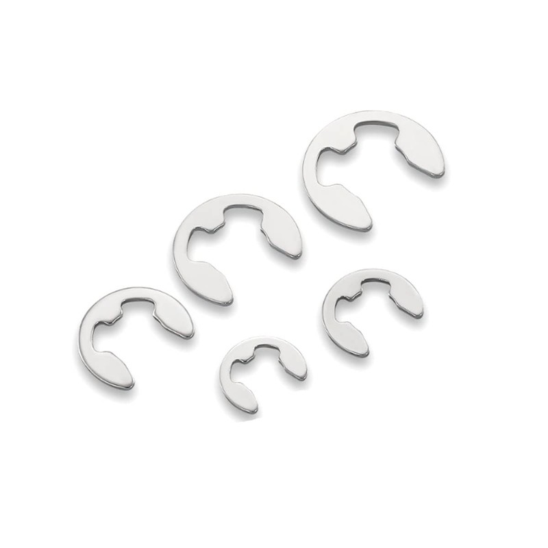 Michass 120 Pieces Stainless Steel E Clip Retaining Ring, E
