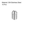 sourcing map Ball Point Set Screws, M4 x 6mm 304
