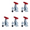 (5-Pack) 200LB FIXED SPINDLE FLG BASE T-HANDLE VERTICAL HOLD-DOWN CLAMP