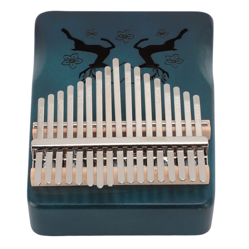 Finger Thumb Piano 17 Keys Exquisite Engraved Pattern Wood Kalimba