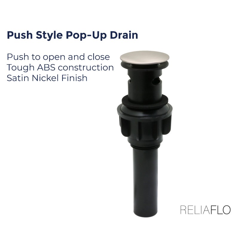 RELIAFLO Single Control Lavatory Faucet in PVD Satin Nickel -