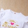 DDLUZQual - Conjunto de 2 vestidos de princesa de cumpleaños