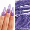 Imtiti Glitter Gel Nail Polish, Clear Purple Iridescent Glitter Gel