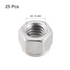 TA-VIGOR 25Pcs 3/8-16UNC Nylon Hex Lock Nuts, 304 Stainless Steel